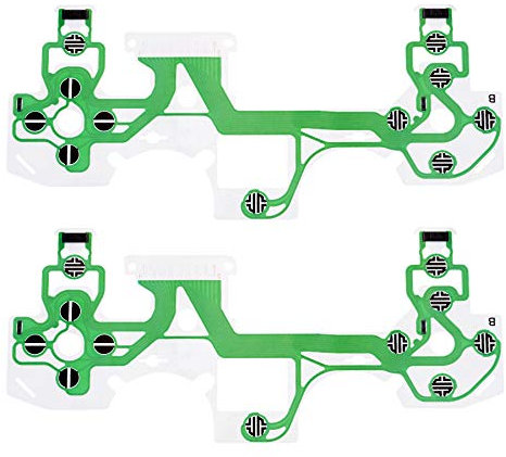 eXtremeRate 2 Piezas de Circuito Impreso Cinta Flexible de Repuesto para ps4 Pro Slim JDM-050 JDM-055 Mando Circuito Impreso Película Conductora para ps4 Control