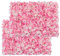 U'Artlines Lot de 2 Panneaux muraux 3D de Fleurs artificielles d'hortensia en Soie pour arrière-Plan Photo, décoration de Maison, fête, Mariage (61 x 40,6 cm, Rose)