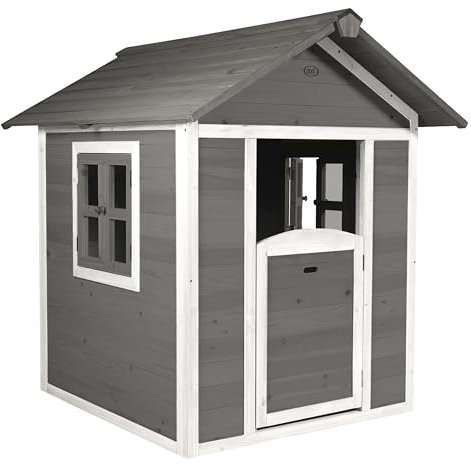 AXI Beach Lodge Playhouse Grey | Wooden Playhouse, Playhouse for Kids Outdoor, FSC wood | 53 x 43 x 52 inch