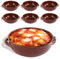 kasalingo 6 Tegami in coccio monoporzione da Forno 12 Cm, terrine di Terracotta Che esaltano Il Sapore Naturale dei cibi, Ciotole in Terracotta per zuppe, Pasta al Forno 100% Made in Italy.