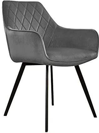 Kick Collection Esszimmerstühl Karl Velvet - Samt - Dunkelgrau - Modern und Hochwertig - Samt und Metall - Erhältlich in vielen Farben