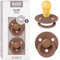 BIBS Colour Soother 2-Pack, BPA Free Dummy Pacifier, Round Nipple. Natural Rubber Latex, Made in Denmark, Size 3 (18+ Months), Woodchuck