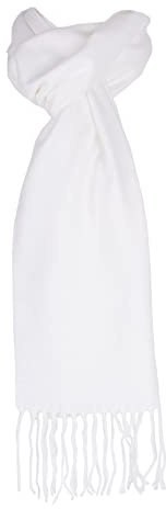 Hat To Socks Herrlich Weicher, Klassisch Winterschal für Damen und Herren - Warm und Elegant (Weiß)