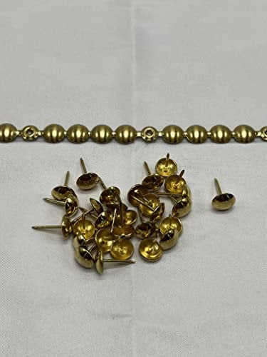 Laneys Brass/Gold Upholstery Nail Strip with Studs 4 Metres