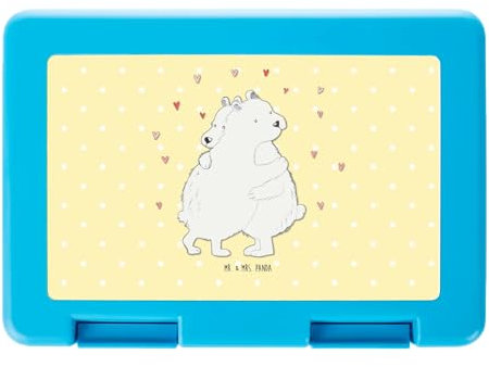 Mr. & Mrs. Panda Bento Box Eisbär Umarmen - Geschenk, Brotdose, Lustige Sprüche, Aufbewahrungsbox, Essensbehälter, Essensbox, Vesperdose