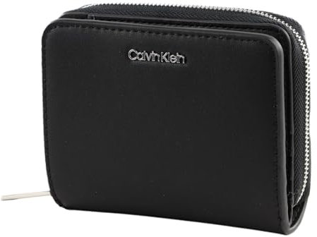 Calvin Klein Portefeuille Femme Ck Must Z/A Wallet Flap Medium Petit Modèle, Noir (Ck Black), Taille Standard