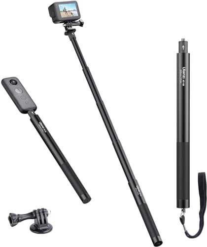120CM Selfie Stick für Insta 360, ULANZI MT-58 Einbein Stativ für Action Cam, Extendable Handheld Pole Stick Monopod