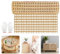 jackfru Rattan-Gurtbandrolle, Rattan-Netz-Rolle, Wiener Geflecht, Schimmelfest Rattan Gurtband, DIY Wabengeflecht Stuhlflechtrohr,Flechtrohrgewebe (Holzfarbe, 1,5m x 35 cm)