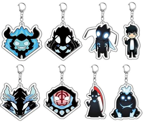 MayDee Solo Level Schlüsselanhänger Solo Levelings Chibi Figur Anhänger, 8 Acryl Schlüsselanhänger Für Fans