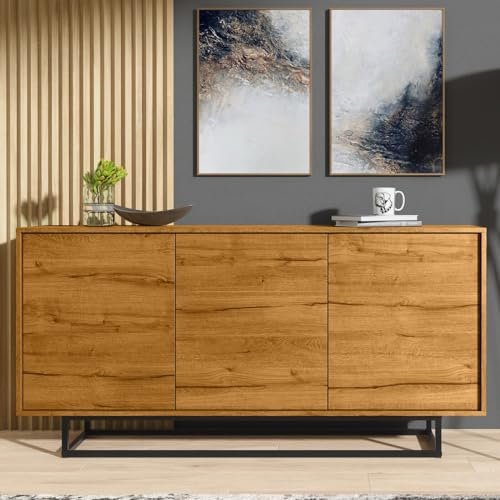 Creative Furniture Sideboard 160cm Loft Retro Vintage Contemporary Oak TV Unit