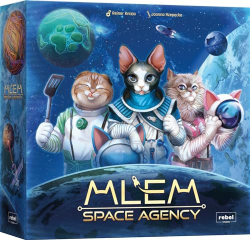 Asmodee Rebel MLEM Space Agency – Gesellschaftsspiele – Strategiespiel – Spiel für Erwachsene und Kinder ab 8 Jahren – 2 bis 5 Spieler – französische Version