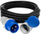 KEL Camping CEE Gummi Adapterleitung 5m - 230V / 16A, CEE Kabel Adapter mit Schutzkontakt-Kupplung, Kabelquerschnitt 3 x 2,5, IP44 für den Außeneinsatz, 3.680W für Camping, Caravan und Wohnwagen
