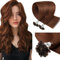LaaVoo Echthaar Extensions Mit Keratin Bondings Rotbraun Extensions Echthaar Bondings Rot Keratin Bonding Extensions Echthaar Utips Extensions Haarverlängerung Echthaar #33 1g/s 50g 50cm