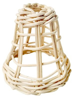 LOVIVER Rattan-Pendelleuchtenschirm, Hängelampenschirm, Landhaus-Deckenleuchtenschirm (7x7cm)