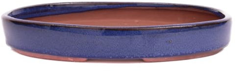 Bonsai - Schale, Waldschale, oval 21 x 15.5 x 3.5 cm blau 51362