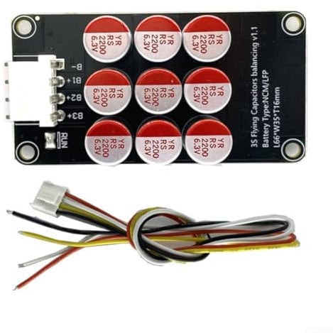 Battery Active Equalizer with cable,Balancer Board For NCM Ternary Polymer Lithium Battery, Active Equalizer, 12V 5A, Balance Voltage Accuracy(3S)