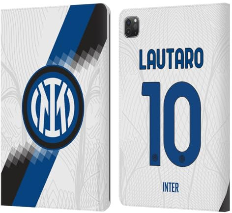 Head Case Designs Offizielle Inter Milan Lautaro Martínez 2023/24 Spieler Away Kit Leder-Wallet-Hülle Kompatibel mit Apple iPad Pro 11 2020/2021 / 2022