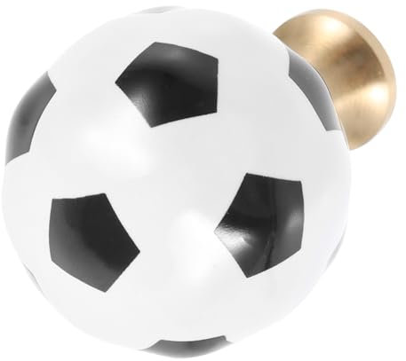 HOMOCONO Ceramic Football Handle Cabinet Knob Door Knob Wardrobe Pull for Kitchen Cupboard Handles
