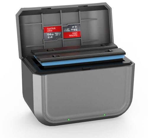 Hub de chargeur de batterie rapide pour batterie d'appareil photo Insta360 X4, station de charge rapide USB de type C à 2 canaux avec emplacements pour cartes SD Misro (chargeur seul)