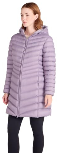 Mountain Warehouse Florence Womens Long Padded Jacket | Lightweight & Water Resistant Puffer Rain Coat with Hood, Warm & Comfortable Padded Insulation -30°C Heat Rating, For Winter