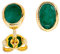 Ohrstecker Ohrschmuck mit Smaragd grün 585 Gold Gelbgold oval Damen Ohrringe