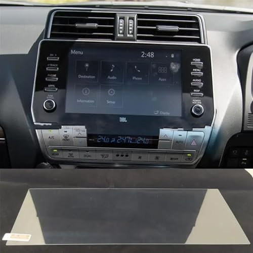 XINWELZ Kompatibel Mit Toyota Für Land Für Cruiser Für Prado 2021 Auto-GPS-Navigationsdisplay 9 Zoll Displayschutz Aus Gehärtetem Glas Auto Navi-Schutzfolie