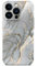 ONEFLOW Bliss Cover für iPhone 14 Pro Hülle in Marmor Optik, Designer Case Handy Schutzhülle mit Kameraschutz, Muster Hardcase Glitzer Handyhülle marmoriert, Grau Gold