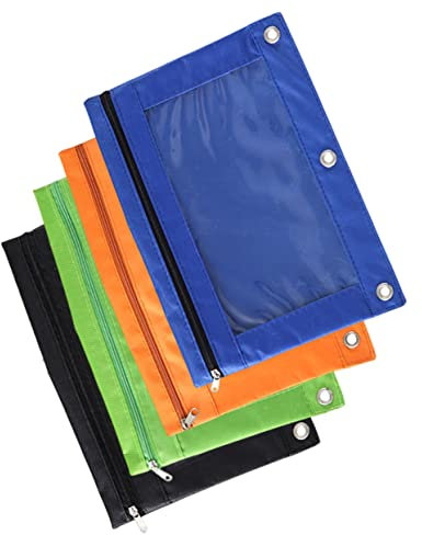 GRIRIW 4stücke Federmäppchen Ring-ordner Ordnertaschen Mit Reißverschluss Ordner-stiftetasche Aus Blindertaschen Für Dokumente Ordnertasche
