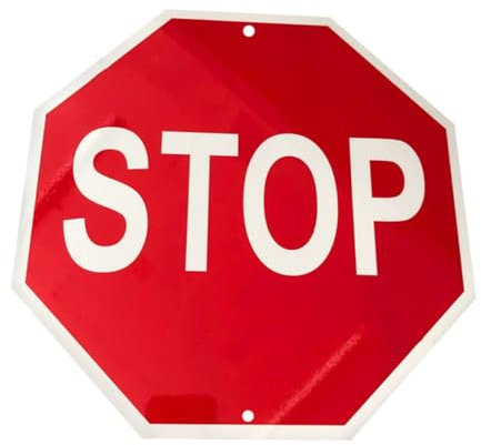 DECOMELODY Panneau D'arrêt Octogonal Panneau De Sécurité Routière Lettrage Adapté À La Décoration De Bar Café Hôtel Style Aléatoire