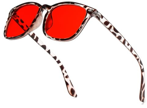 Suertree Blaulichtfilter Brille Rotlichtbrille TR90 Gaming Brille Brillengestell Damen Herren Rote Gläser Blaulicht-blockierende Schutz für Bildschirme, Fernseher, Tortoise