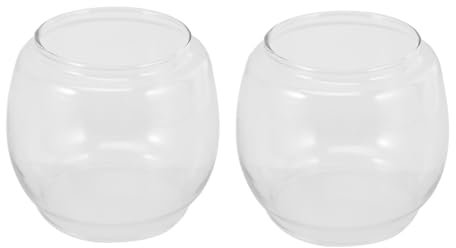 Gatuida 2Stücke Glas Öllampen Schirm Transparent Vintage Lampenschirm für Petroleumlampe Hochwertige Lampenabdeckung für Stilvolle Wohnraumgestaltung