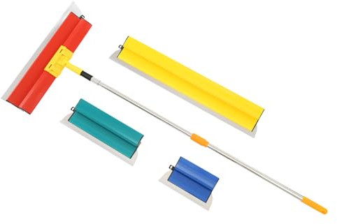 Spatola per superfici con manico di prolunga da 130 cm, 80 cm/60 cm/40 cm/25 cm, per grandi aree di lavoro, decorazione da parete e costruzione (colore misto)