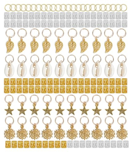 Anneome 164stücke Dreadlock-ringe aus Metall Haarschmuck Haargummis und Haarspangen Kreative Haaraccessoires für Individuelle Frisuren