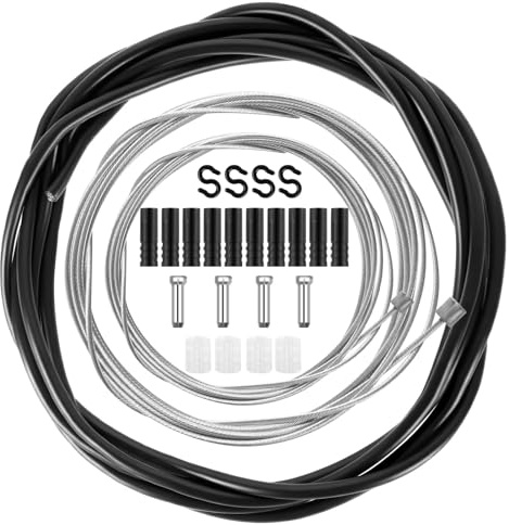 Ainiv Set de Câbles de Frein Vélo, 2M Kit de Câbles de Freins Universels | de Dérailleur et de Transmission pour Vélos de Montagne, de Route, de Course et Électriques