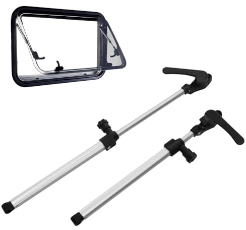BEAZOOM Paire de vérins de fenêtre télescopiques pour camping-car, remorque, yacht, aluminium léger 255-335 mm