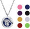 PROSTEEL personalisiert Ätherische Öle Diffusor Anhänger Halskette Edelstahl Damen Herren Medaillon mit Kette Hohl Rose Blume Parfüm Aromatherapie Floating Locket mit 8 Pads für (silber)