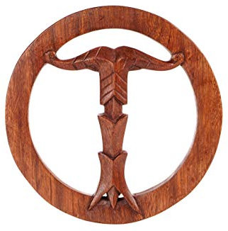 Windalf Nordische Wandkunst IRMINSUL Ø 20 cm Wikinger Wandschmuck Rechtum Fülle Wandskulptur Handarbeit Holz