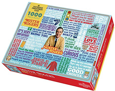 The Unemployed Philosophers Guild Mister Rogers Jigsaw Puzzle - 1000 Pieces - Reduced Glare Matte Finish - Includes Box and Mini Poster with Puzzle Art