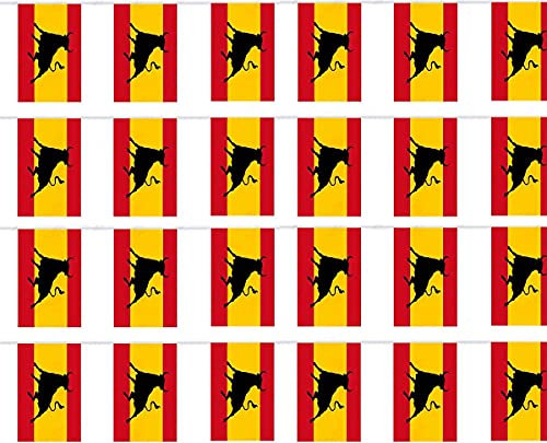 Durabol Cadena de Bandera España Toro 70 Banderin 20 X 30 CM - 50 Metro