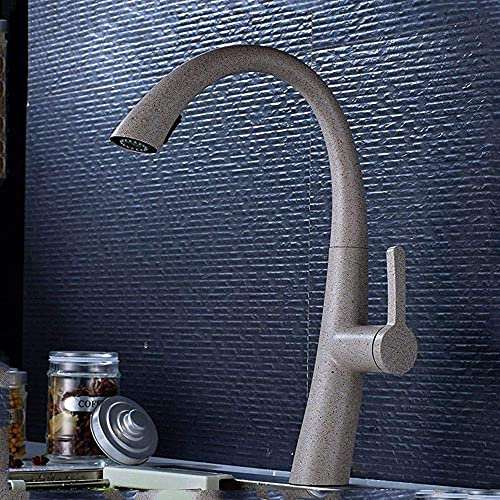 Alle Kupfer Küchenarmaturen, Stein wie Quarzstein Gürtel zieht Sprühkopf heraus, Küchenarmatur Spülbecken Wasserhahn Geschirrspülen, Waschschüssel, Schwenkbarer Wasserhahn Heißwass
