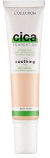Collection Cosmetics Hydrating Medium Coverage Cica Foundation angereichert mit Anti-Rötungen, vegane Foundation, 30 ml, Porzellan