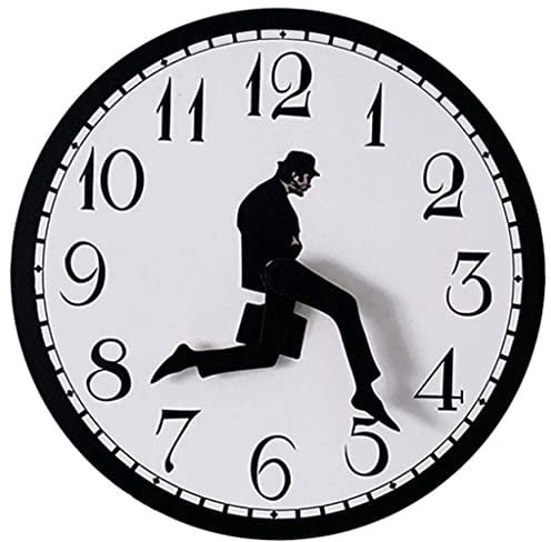 Baoblaze 10 Zoll ODER 12 Zoll Moderner Anzug Männer Ministry of Silly Walk Wanduhr Wandstick Uhr Schlafzimmer Hotel Bar Badezimmer Dekor Ornament - 25cm