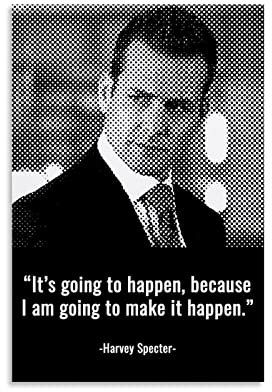 TV-Show-Poster, Harvey Specter Zitate, Leinwand-Kunstposter und Wandkunst, Bild, Druck, modernes Familienschlafzimmerdekor, Poster, 30 x 45 cm