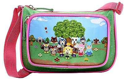 Animal Crossing Unisexe-Enfants et Adolescents Tracolla Sac d'épaule, Vert, cm 21x4,5x15h