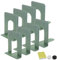 DARUITE Serre Livre Cale Livre Presse Livre Serre Livres en Métal Serre-Livres Accessoires Bureau Rangement Serre Livre Enfant, pour la Maison, Bureau, l'école (Vert, 126 x 147x 170 mm - 4 Paires)