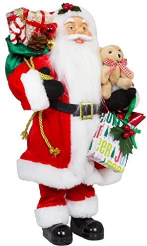 Christmas Paradise Stehender Weihnachtsmann Carl 45cm Rot Deko-Figur Santa Nikolaus
