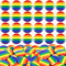 Henoyso 360 Stück Gay Pride Pins Runde Regenbogen-Pinback-Knöpfe 3,8 cm LGBTQ Regenbogen LGBT Button Pin für Pride Month Events Parade Aktivitäten, Metall, Metall