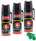AKTIVHANDEL Pfefferspray 3X 50ml Jet, 3er Set, Tierabwehrspray, Selbstverteidigung, mit Einkaufswagenchip