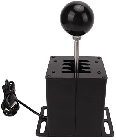 Fockety PC USB Simulator Shifter für G29 G27 GT T300 T500 Lenkrad Sequential H Gear Shifter Kompatibel mit ATS ETS Dust WRC LFS EST SIM Racing Games 7+R Schwarz