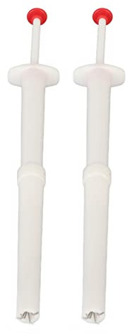 2 Stück Pickle Picker Edelstahl-Kunststoff-Gurken-Gurken-Gabel für Oliven, Paprika, Obst, Edelstahl und Kunststoff-Gurken, Edelstahl-Cocktailgabeln, Pickle Grabber, Pickle-Picker